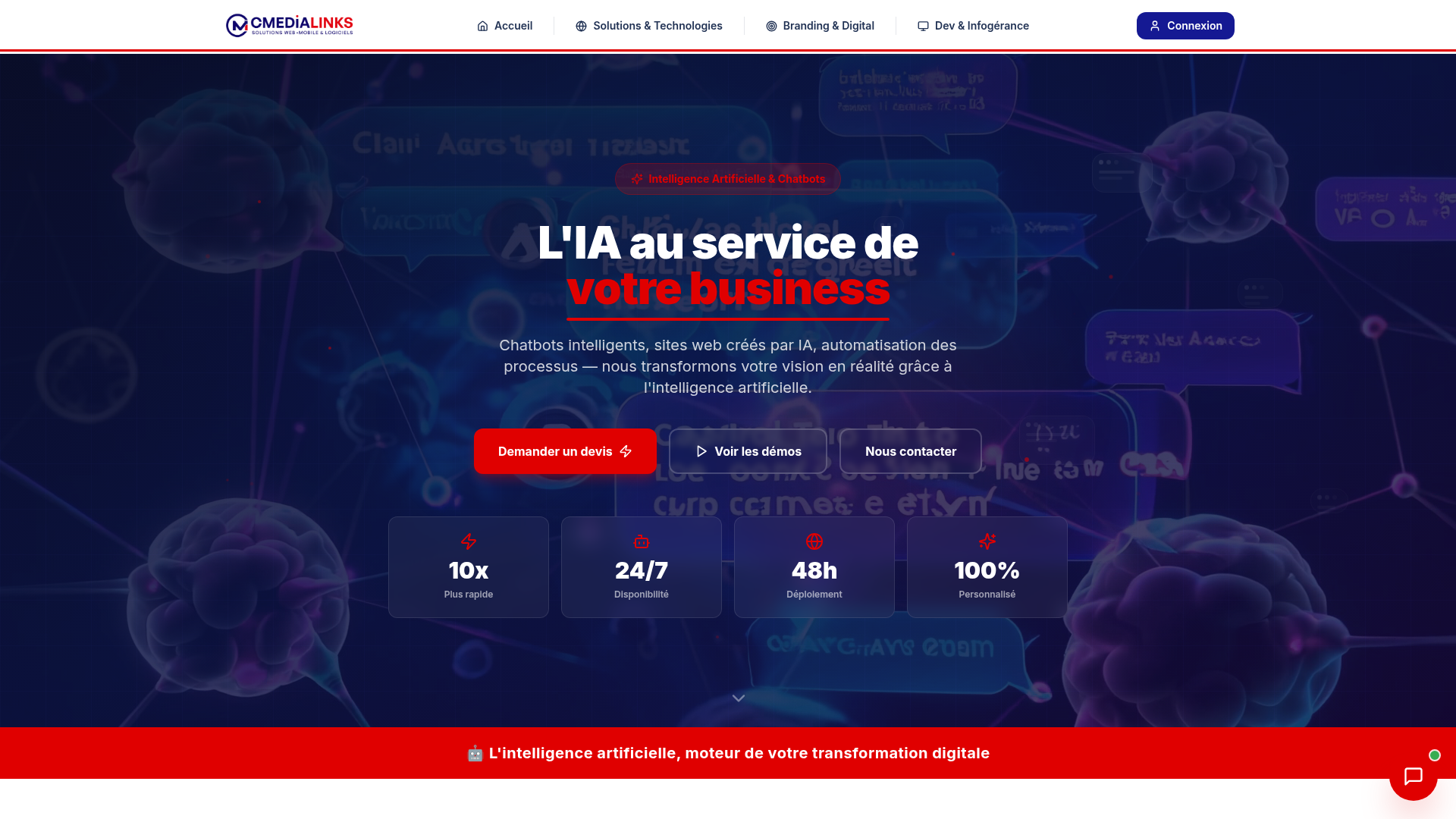 Page Intelligence artificielle — chatbots et agents IA