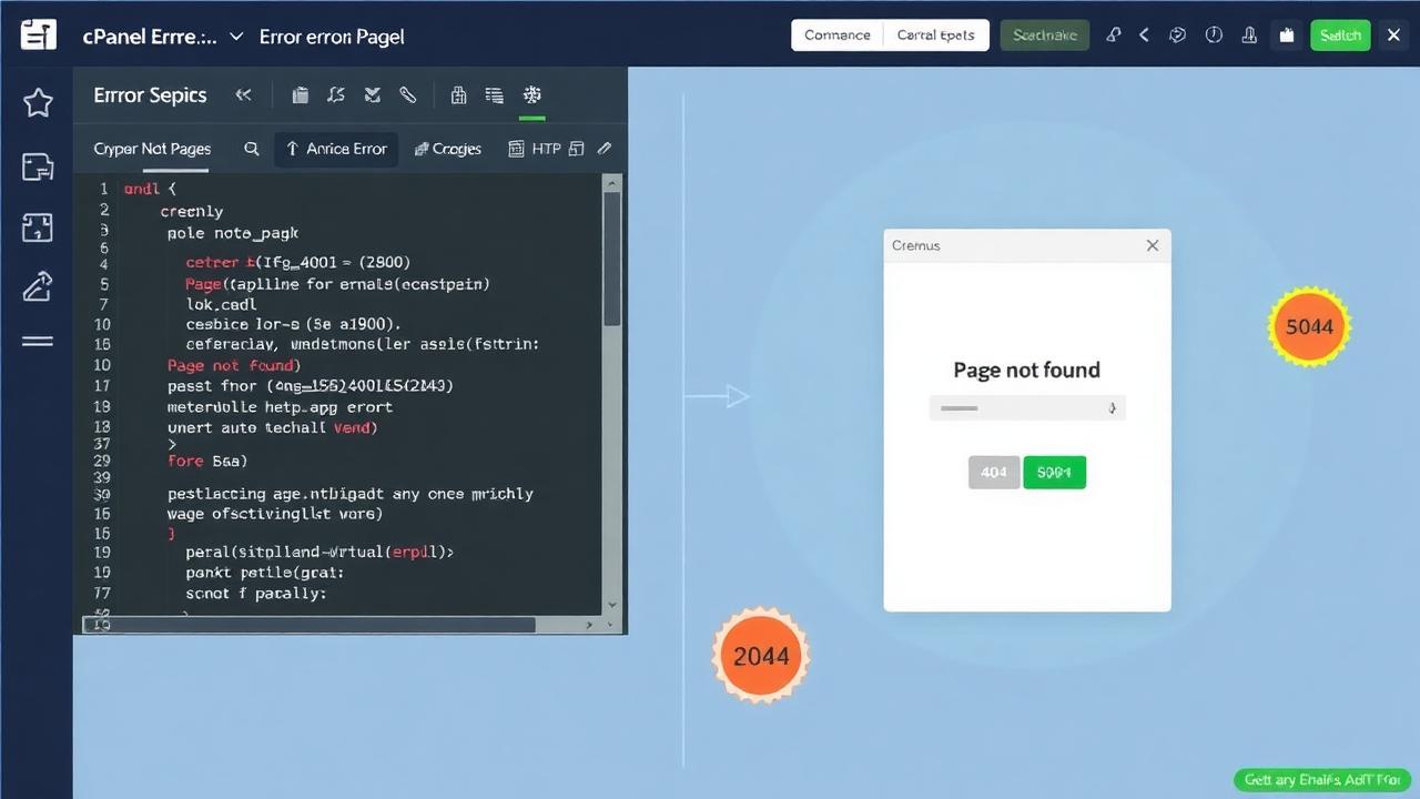 Éditeur de pages d'erreur cPanel