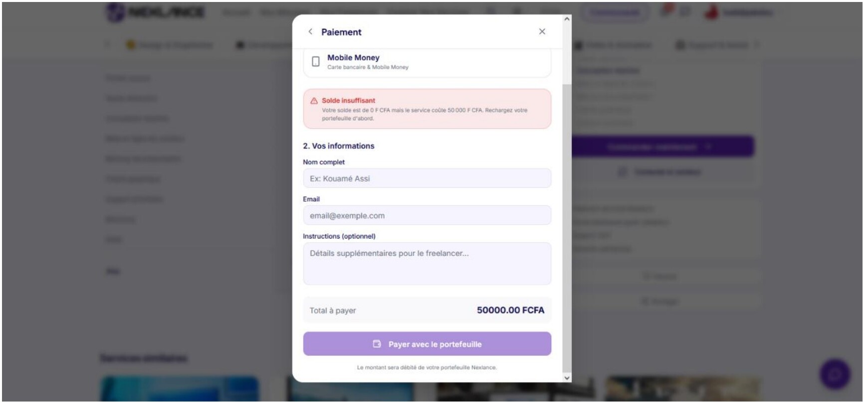 Confirmation de paiement et récapitulatif