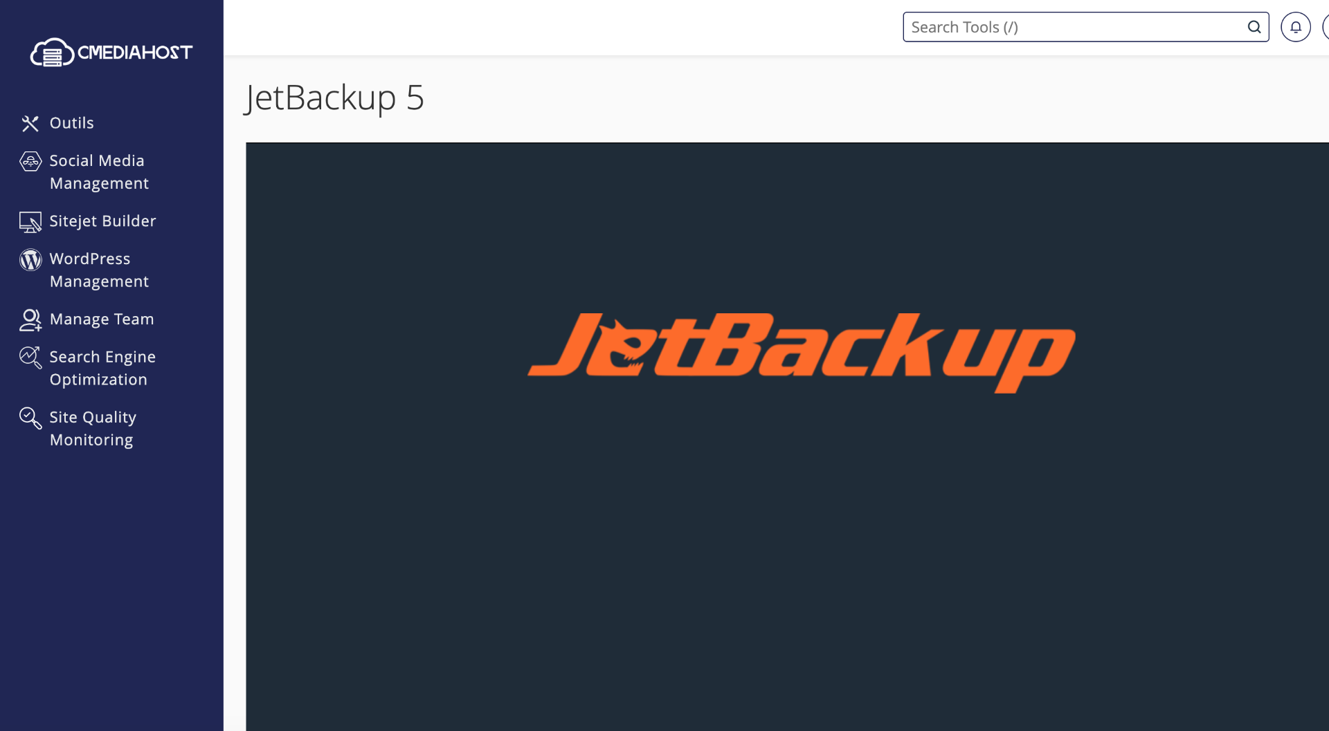JetBackup chez Cmediahost